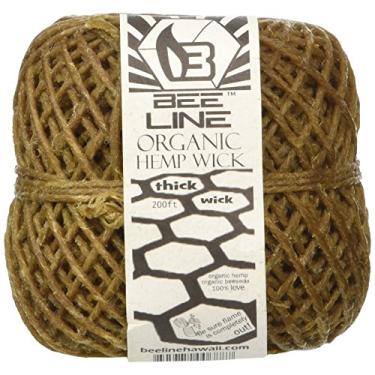 Imagem de Xtreme Bee Line Hemp Wick 200 FT Spool Thick Gauge, Brown, 50 m