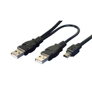 Imagem de Cabo USB Y Mini 5P x 2 A Macho p/Hd Externo