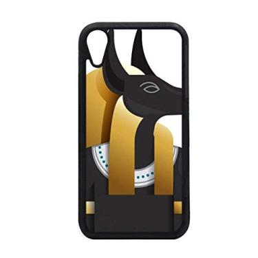 Imagem de Capa com estampa de arte Anúbis do Egito Antigo para iPhone XR para proteção de telefone Apple