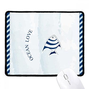 Imagem de Mousepad Tropical Fish Ocean Love Sea Sailing Blue Tapete de borracha para jogos