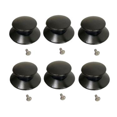 Imagem de Kit 6 Pegador Puxador Panela Tampa Vidro e Ferro e Parafuso