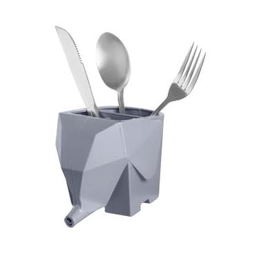 Imagem de Escorredor de Talheres Elefante Cinza