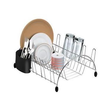 Imagem de Escorredor de Louças para 13 Pratos Utimil em Aço Cromado