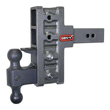 Imagem de GEN-Y GH-924 MEGA-Duty engate de queda de deslocamento ajustável de 15 cm com GH-061 Versa-Ball, trava GH-062 Pintle para receptor de 6,35 cm – capacidade de reboque de 9,5 kg – peso da língua de 1,36 kg