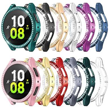 Imagem de [Pacote com 12] Capa protetora de tela RICHONE compatível com Samsung Galaxy Watch 5/Galaxy Watch 4 de 44 mm, acessórios de capa macia de proteção total Bling Diamonds para mulheres e homens (SM-R910