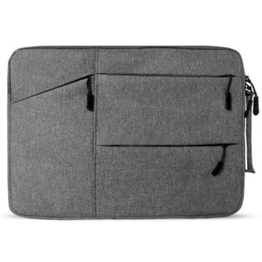 Imagem de Case Para Notbook Laptop Dell Acer Asus Hp Macbook Pasta Impermeável Resistente Ao Impacto Anti-Risco De 13.3/15.6 Polegadas Unisex (Cinza, 15 Polegadas)