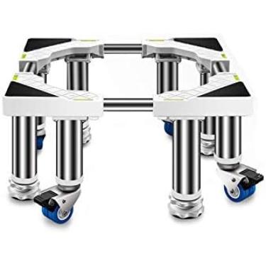 Imagem de Base universal para máquina de lavar com rodas Carrinho de geladeira ajustável Suporte de base extensível para freezer Suporte de movimento fácil para secadora Lavadora Ar condicionado de 45