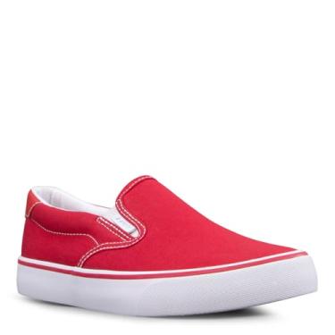 Imagem de Lugz Tênis feminino Clipper clássico sem cadarço, Vermelho/branco marte, 35