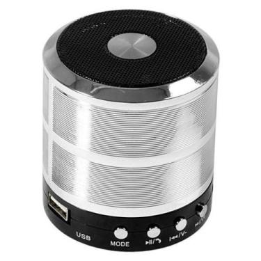 Imagem de Mini Caixa de Som Portátil Speaker WS-887 - Prata - Knup