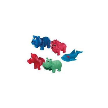 Imagem de Kit 9 Animais Zoológico de Borracha Brinquedo Pet - J. Pet