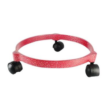 Imagem de Suporte Giratório Botijão de Gás Alumínio Fundido Craqueado Vermelho -