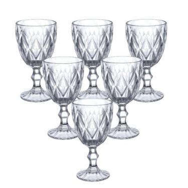 Imagem de Taça para vinho ou água jogo com 6 taças de vidro 320 ml - Hauskraft