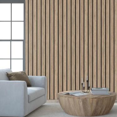 Imagem de Papel De Parede Adesivo Ripas Madeira Envelhecido Carvalho - LRP