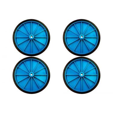 Imagem de Kit C/4 - Roda Carrinho Feira Reforcada Politex