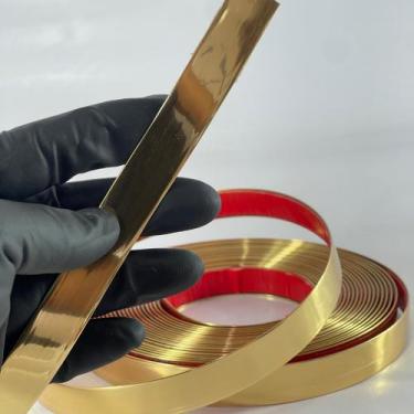 Imagem de Fita Plástica Metalizada De Pvc 15mm C Autocolante Com 10 Metros - Ful