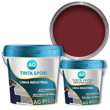 Imagem de Tinta Epoxi Industrial Vermelho Roxo AG - RAL3004 - Resinas ag, 18KG