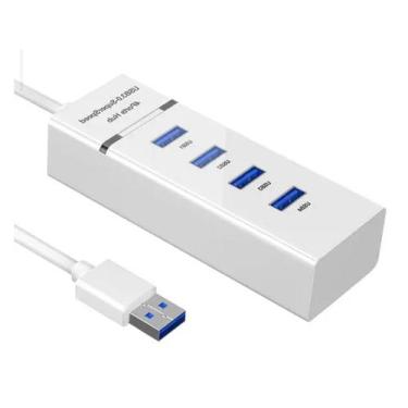 Imagem de Régua Hub Usb 3.0 4 Portas Com Chave 5 Gbps - exbom