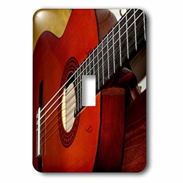 Imagem de 3dRose (lsp_238645_1) Imagem de botão único de closeup de uma guitarra clássica