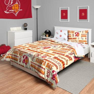 Imagem de FOCO Tampa Bay Buccaneers NFL Retro Bed in a Bag Jogo de cama com 5 peças