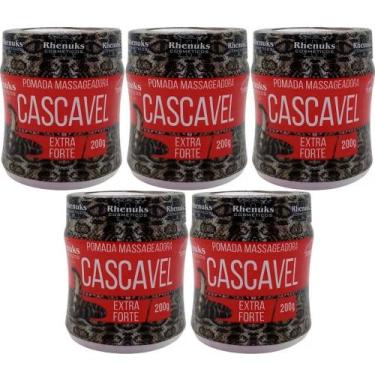 Imagem de Revenda 5 Pomada Massageadora Cascavel Extra Forte P Abdômen - Rhenuks