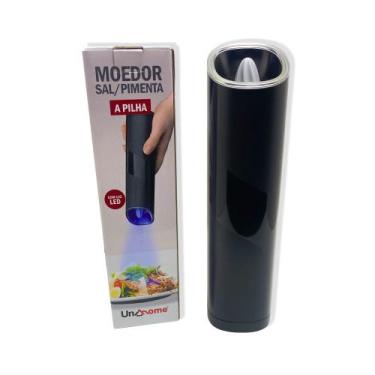 Imagem de Moedor Sal Pimenta Tempero Elétrico a Pilha Luz LED UnyHome