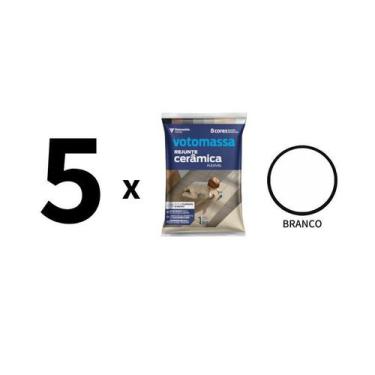 Imagem de Kit 5 Sacos De Rejunte Cerâmica Votomassa Branco 1Kg - Votorantim Cime