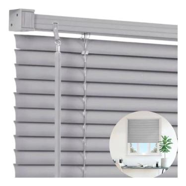 Imagem de Cortina Persiana 1,20m X 1,30m Cinza Atlas Horizontal - Atlas Primafer