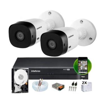 Imagem de Kit Intelbras 2 Cam Dvr 4 Mhdx Full hd Multihd H.265 Hd