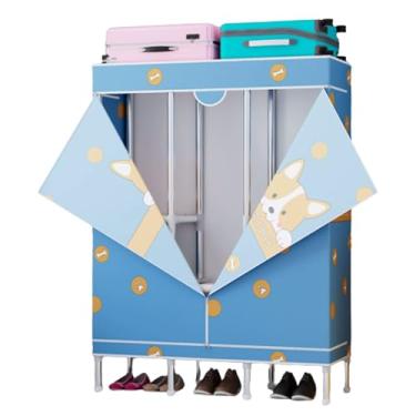 Imagem de Guarda-roupa Armário espaçoso portátil, guarda-roupa para casa, corpo inteiro, tecido, guarda-roupa temporário para quarto armário