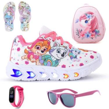 Imagem de Kit Tenis Led Patrulha Canina Mochila Chinelo Oculos Relogio - Light, 