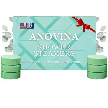Imagem de Anovina Vaporizador de chuveiro de eucalipto Arormatheray feito nos EUA – caixa de presente de aromaterapia para homens e mulheres – eucalipto para tabletes de chuveiro