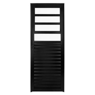 Imagem de Porta basculante 2,10x80 lado DIREITO no alumínio preto