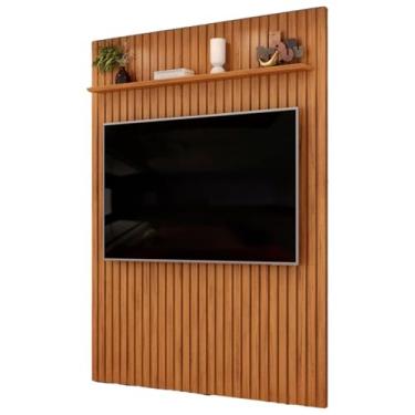 Imagem de Painel TV 65 Pol 183cm Suspenso Ripado Noah D04 Freijó - Mpozenato