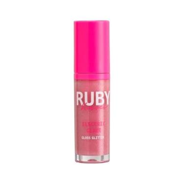 Imagem de Gloss Labial Glitter Ruby Kisses Electric Glaze Rosa 6ml