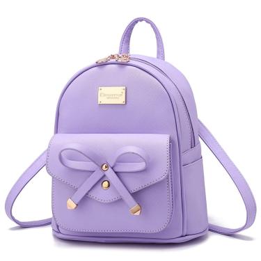 Imagem de Mochila de moda I ihayner Girls Bowknot Leather Purple
