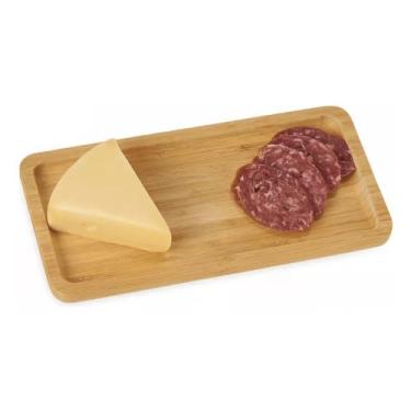 Imagem de Bandeja Travessa Bambu 20x10cm Petiscos Café Lavabo Multiuso Churrasco