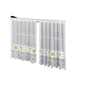 Imagem de Cortina Pia Vitro Renda Cozinha Limão 1,60X0,80 Alt - Interlar