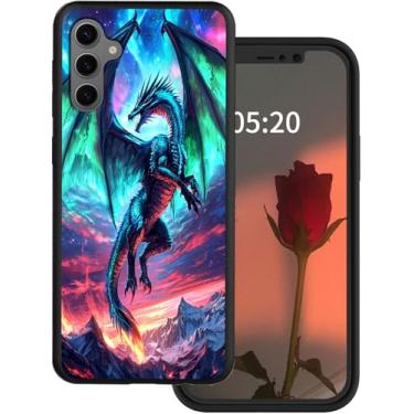 Imagem de GYSYSQSH Capa para celular Galaxy A16 5G para Samsung Galaxy A16 4G Capa de 6,7 polegadas 2024 com design de dragão fina macia de silicone TPU sem fio, carregamento sem fio, antiarranhões, à prova de