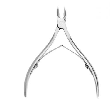 Imagem de Tesoura profissional para cutículas de unhas, aço inoxidável, dourado e prateado, cortador esfoliante, ferramenta para limpeza de unhas, manicure e salão de beleza, prata
