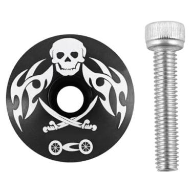 Imagem de Capa para fone de ouvido de bicicleta, capa para fone de ouvido de bicicleta, capa de liga de alumínio com parafusos para MTB Road Bike preta