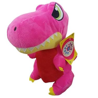 Imagem de Dinossauro de Pelúcia Rosa – Um Toque de Magia e Fofura!