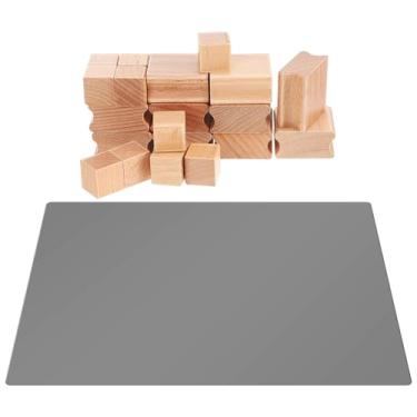 Imagem de Luxshiny 20 Blocos De Carimbo De Madeira Em Branco: Artesanato Simples Inacabado Peças Quadradas Cubos De Madeira Fazer Carimbos Projetos De Artesanato Crianças