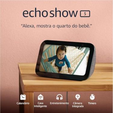 Imagem de Echo Show 5 - Smart Display com Alexa | Som Mais Potente e Nítido | Controle sua Casa Inteligente com Voz | Relógio, Música e Vídeo (Azul)