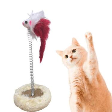 Imagem de Brinquedo Gato Mola Maluca Chocalho Brinquedo Gatos - Tatu De Boa