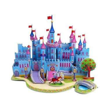 Imagem de Crianças 3D DIY Puzzle Castelo Modelo Desenho Animado Brinquedo De Pap