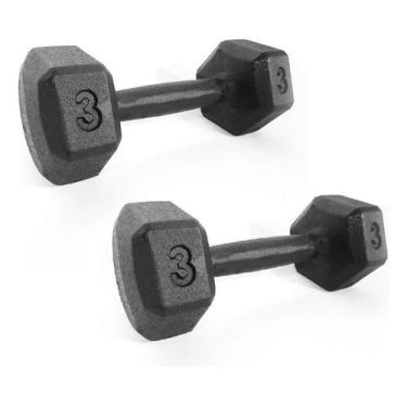 Imagem de Halter Sextavado Pintado 3Kg - HSP03 - GOHARDBR