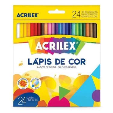 Imagem de Lápis de Cor Sextavado 9694 24 Cores - Acrilex - Tendtudo