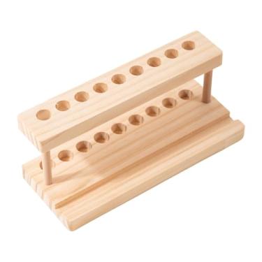 Imagem de MotiveTech Porta-pincéis para Caneta de Nail Art, Enfeite de Madeira, Presentes Compactos, Acessórios Organizadores Eficientes para Pincéis, Manicure, Pintura, U