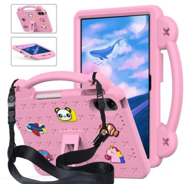 Imagem de YRH Capa para tablet Onn 12.1 Pro 2024 (modelo 100146663), capa infantil de EVA com alça para tablet Walmart Surf Onn de 12,1 polegadas, rosa