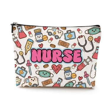 Imagem de Estojo de cosméticos PQV Nurse Makeup Bag 25x17x5 cm Algodão